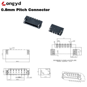 high precision 0.8mm pitch smt pcb header vertical & right angle types (2p 20p)