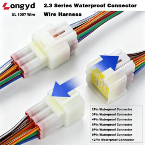 2.3mm series waterproof connector, ul1007 wire harness, automotive waterproof plug