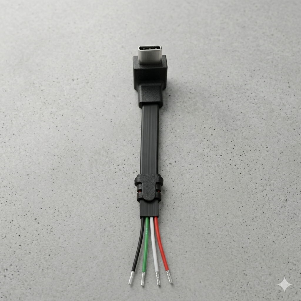 type c elbow device pigtail cable