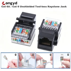 Cat 6A / Cat 6 Unshielded Tool-less Keystone Jack