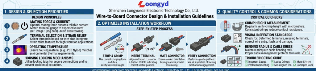 Wire to board connector pitch guide and terminal AWG chart