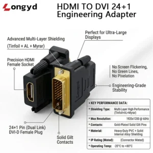 HDMI Female to DVI-D Male Adapter