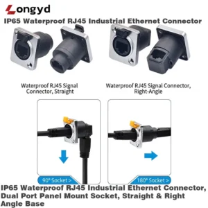 IP65 Waterproof RJ45 Industrial Ethernet Connector