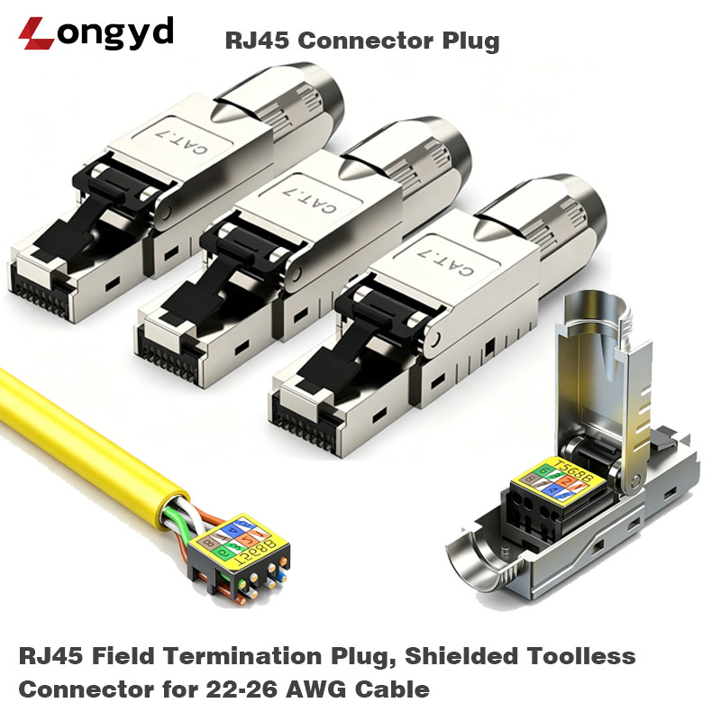 cat8 rj45 field termination plug
