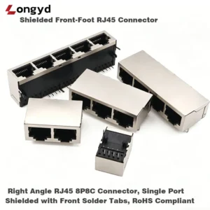 Shielded Front-Foot RJ45 Connector