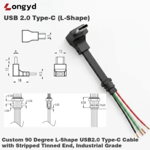 USB Type-C to Open End Industrial Cable