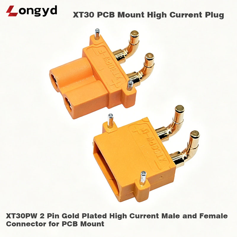 XT30 PCB Mount High Current Connector for EV and Industrial PCB Assembly