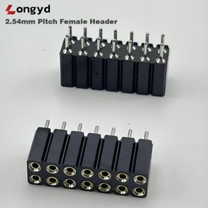 2.54mm pitch female header SMT with LCP insulator for high-temperature reflow PCB assembly